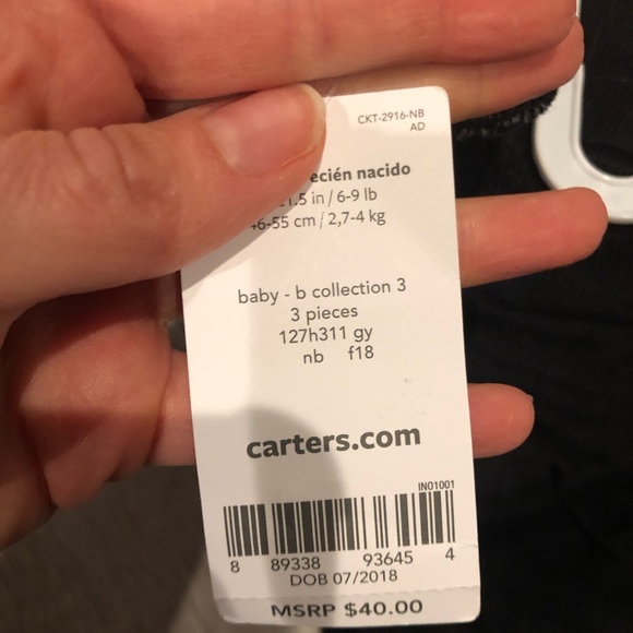 Carters Newborn 3 Piece Outfit (+ add’l jacket bonus!!!!) - Picture 5 of 8